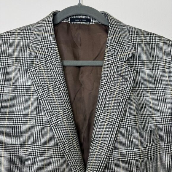Lauren Ralph Lauren Men’s Glen Plaid 100% Silk Sport Coat Blazer Size 42 S - Picture 4 of 15